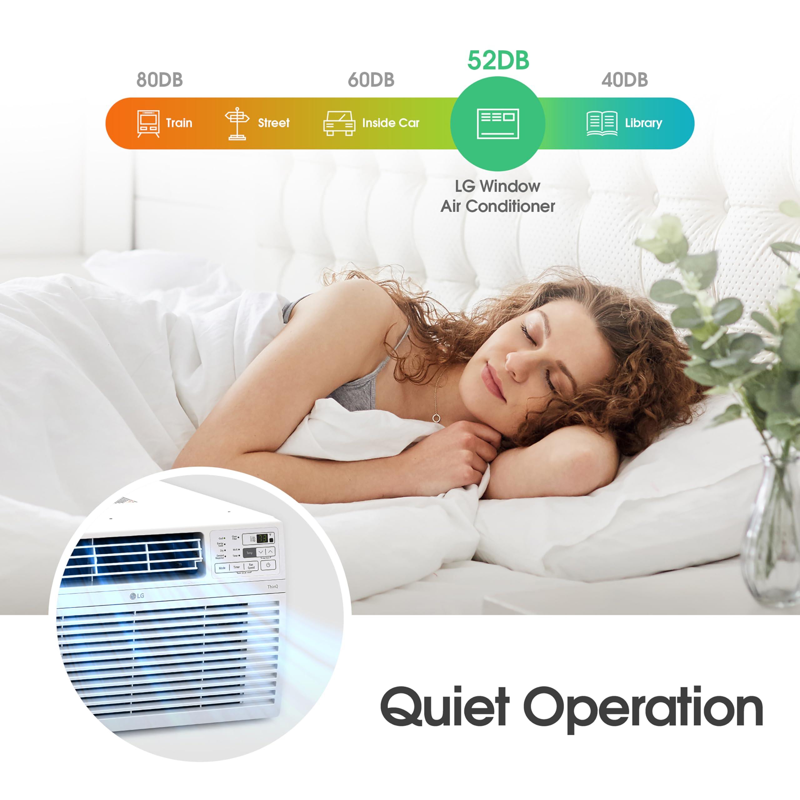 LG LG LW1024RD 10,000 Window Air Conditioner, 115V, 450 Sq.Ft. (18' x 25' Room Size), Quiet Operation, Electronic Control with Remote, 3 Cooling & Fan Speeds, Auto Restart, 10000 BTU, White