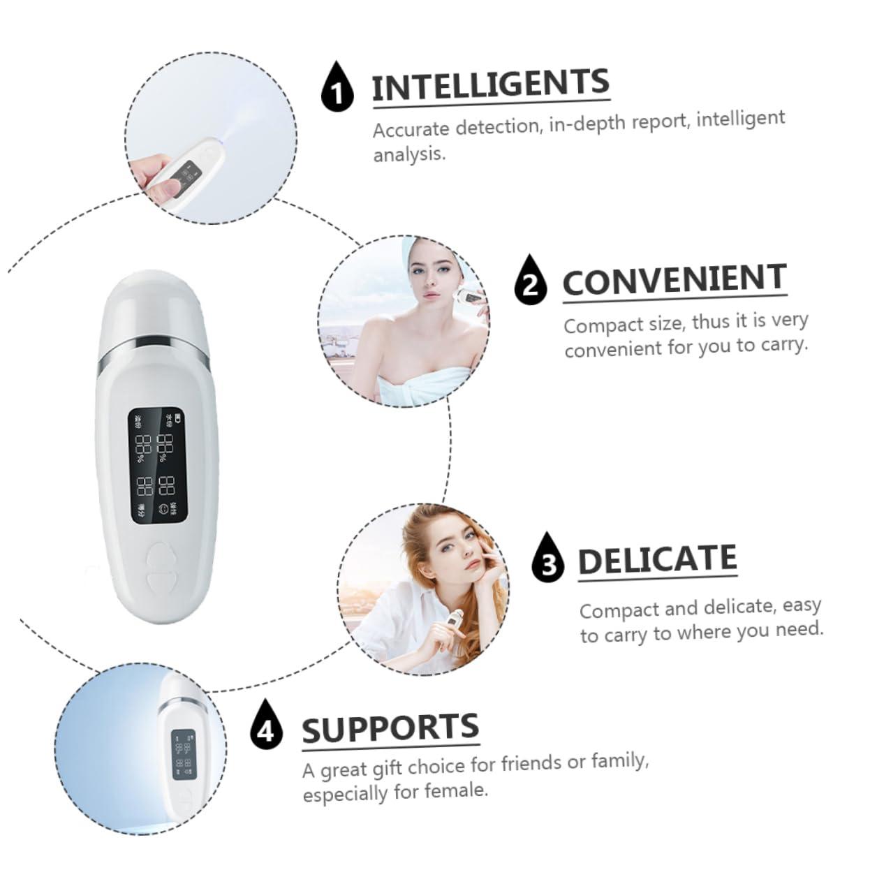 Housoutil Housoutil Skin Oil Condition Analyzing Tool Portable Skin Moisture Tester for Face Accurate and Easy to Carry