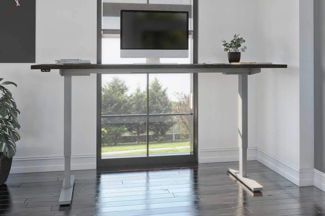 Bestar Bestar Upstand Standing Desk, Ergonomic Electric Table for Home Office, 72W x 30D, Deep Grey