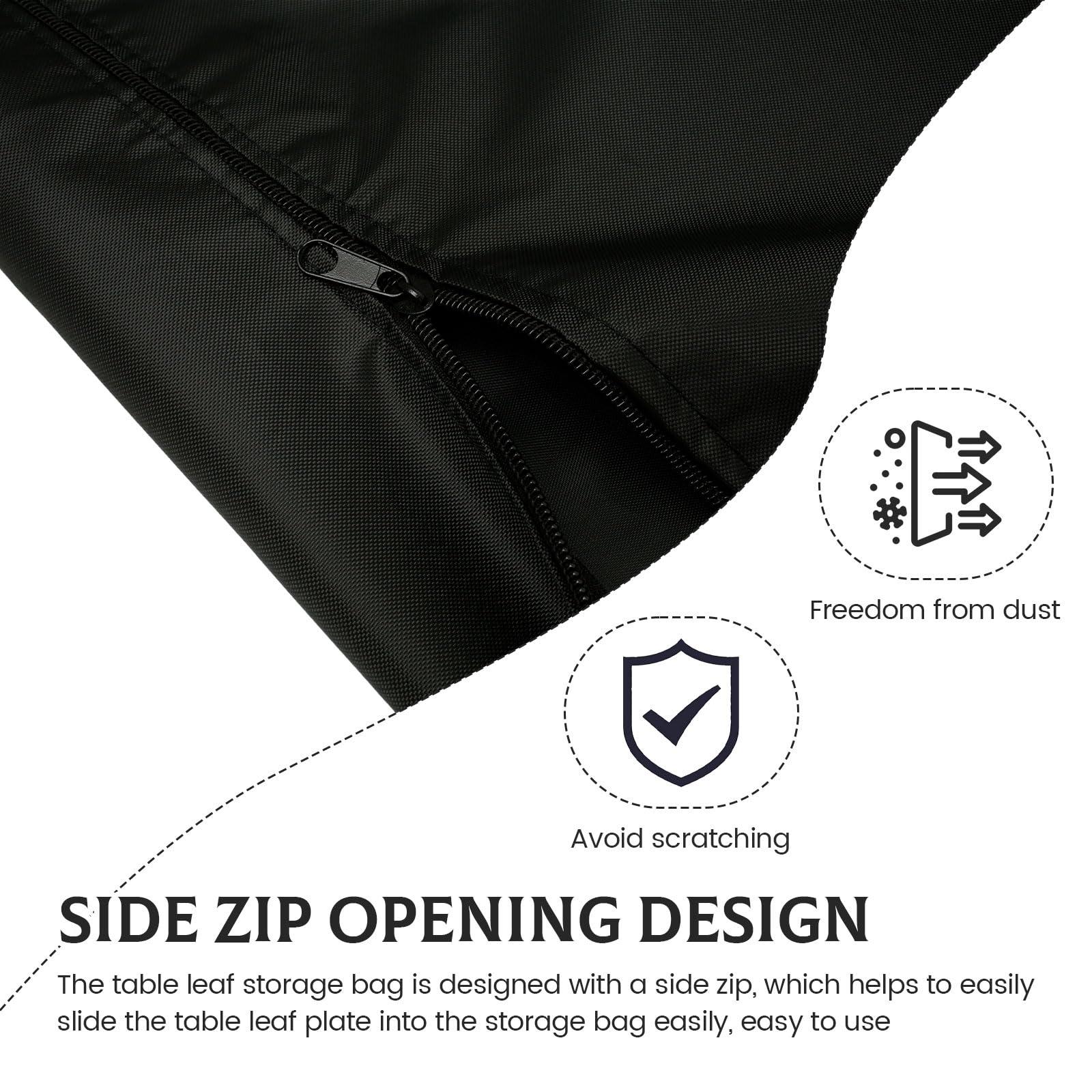 YLMFTNU Table Leaf Storage Bag Padded, Waterproof Table Leaf Cover with Zipper and 2 Shoulder Straps, Scratch Resistant Dining Table Cover for Storage and Keep Your Table Leaf Safe