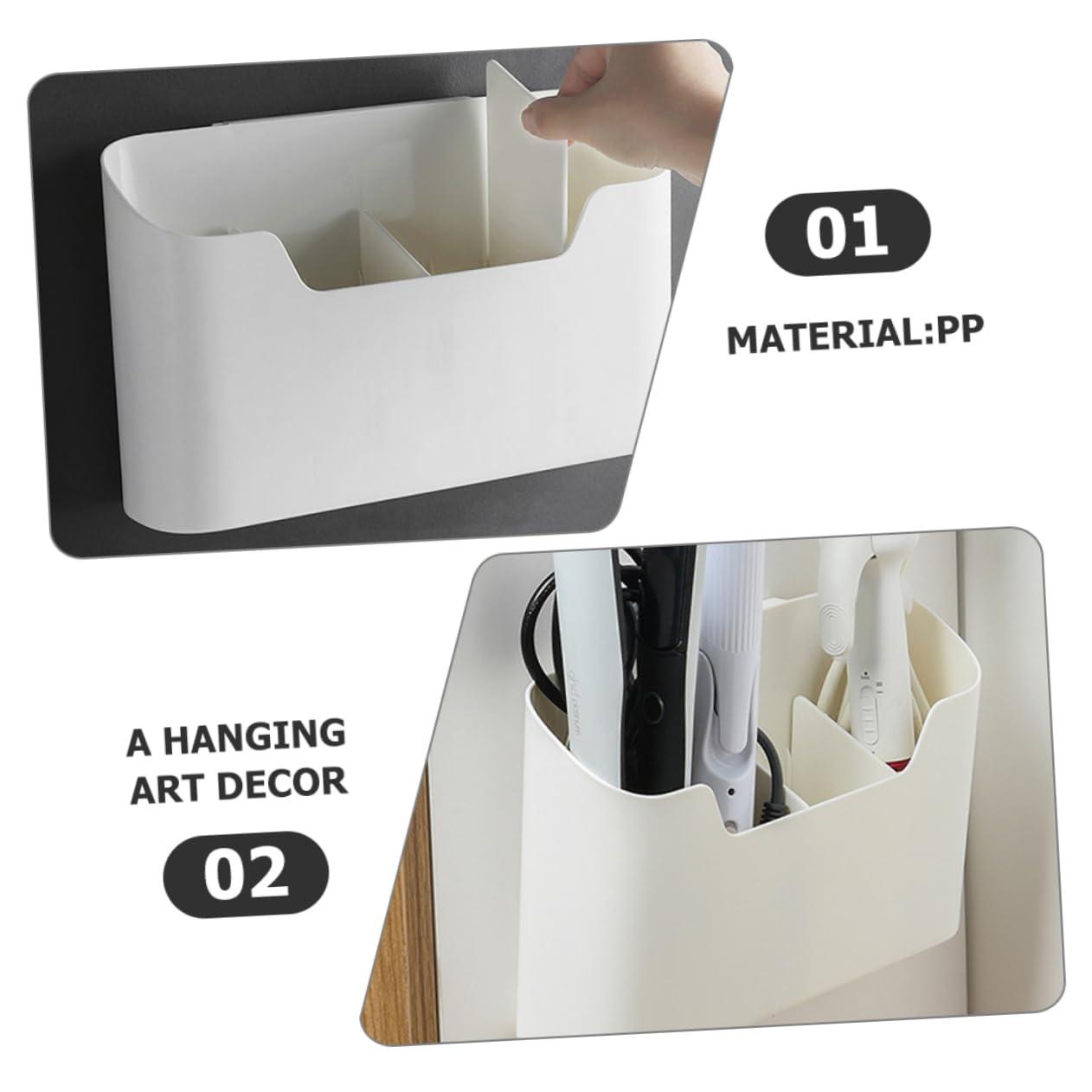 VOSAREA VOSAREA Bathroom Convenience Wall Storage Box White Large Organizer Box for Toothpaste Toothbrush Makeup Brush