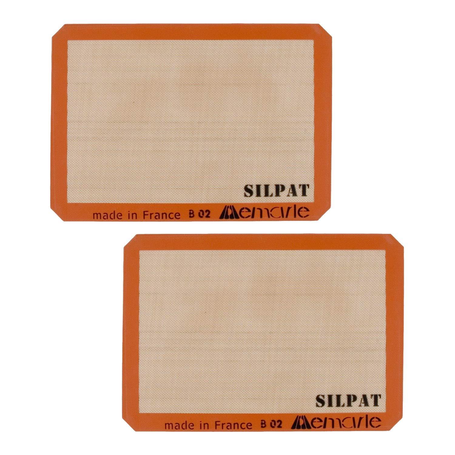 Silpat Silpat Half Size 11.6 x 16.5 Inch Nonstick Baking Mat for 13 x 18 Inch Pans, Set of 2