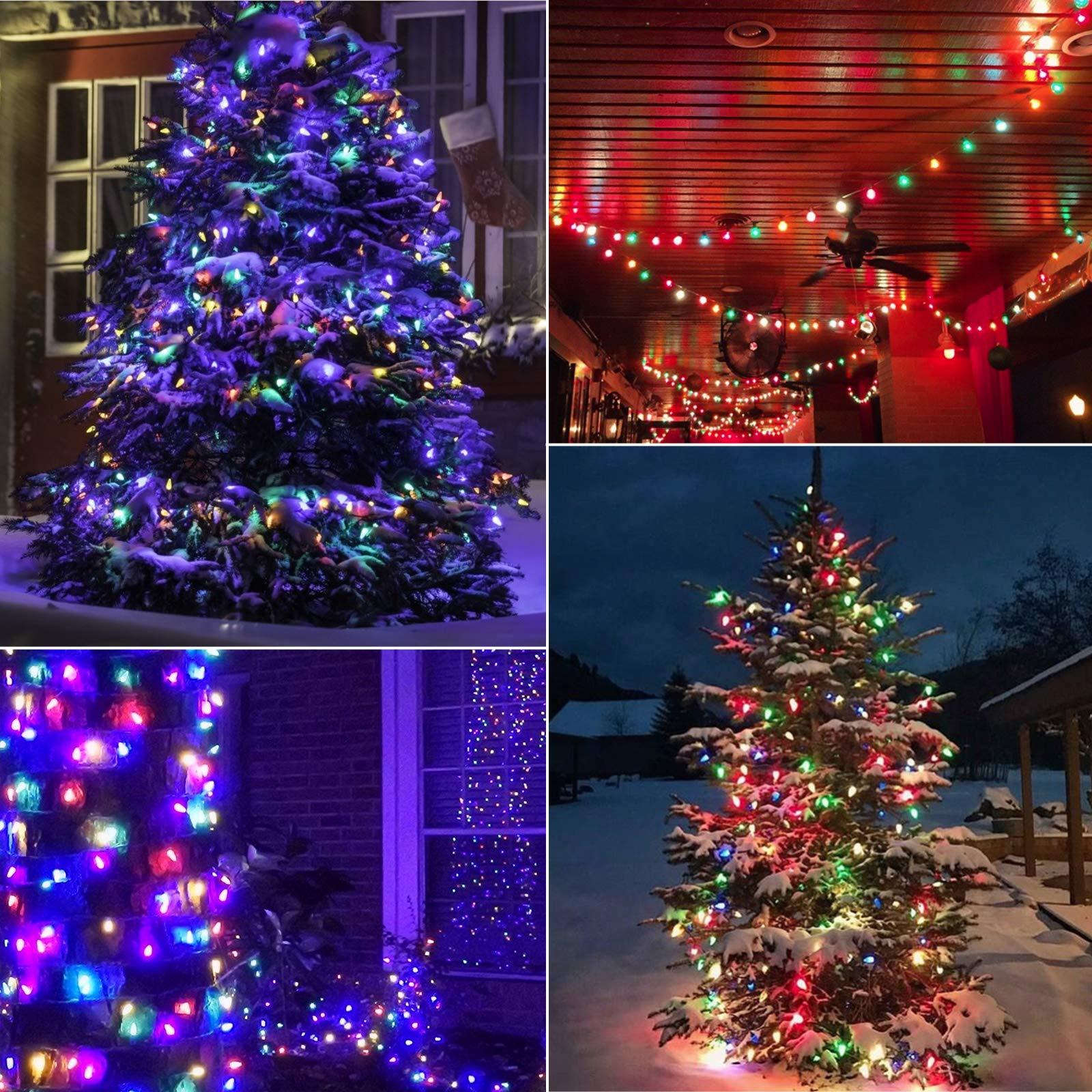 Brightown 50 Pack C7 Led Replacement Christmas Light Bulb, C7 Shatterproof Led Bulbs for Christmas String Lights, E12 Candelabra Base, Commercial Grade Dimmable Holiday Bulbs, Multicolor