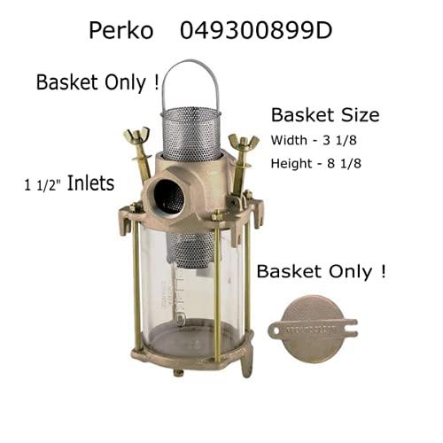 Perko Perko 304 Stainless Steel Strainer Basket Only Size 8 f/1-1/2\" Strainer