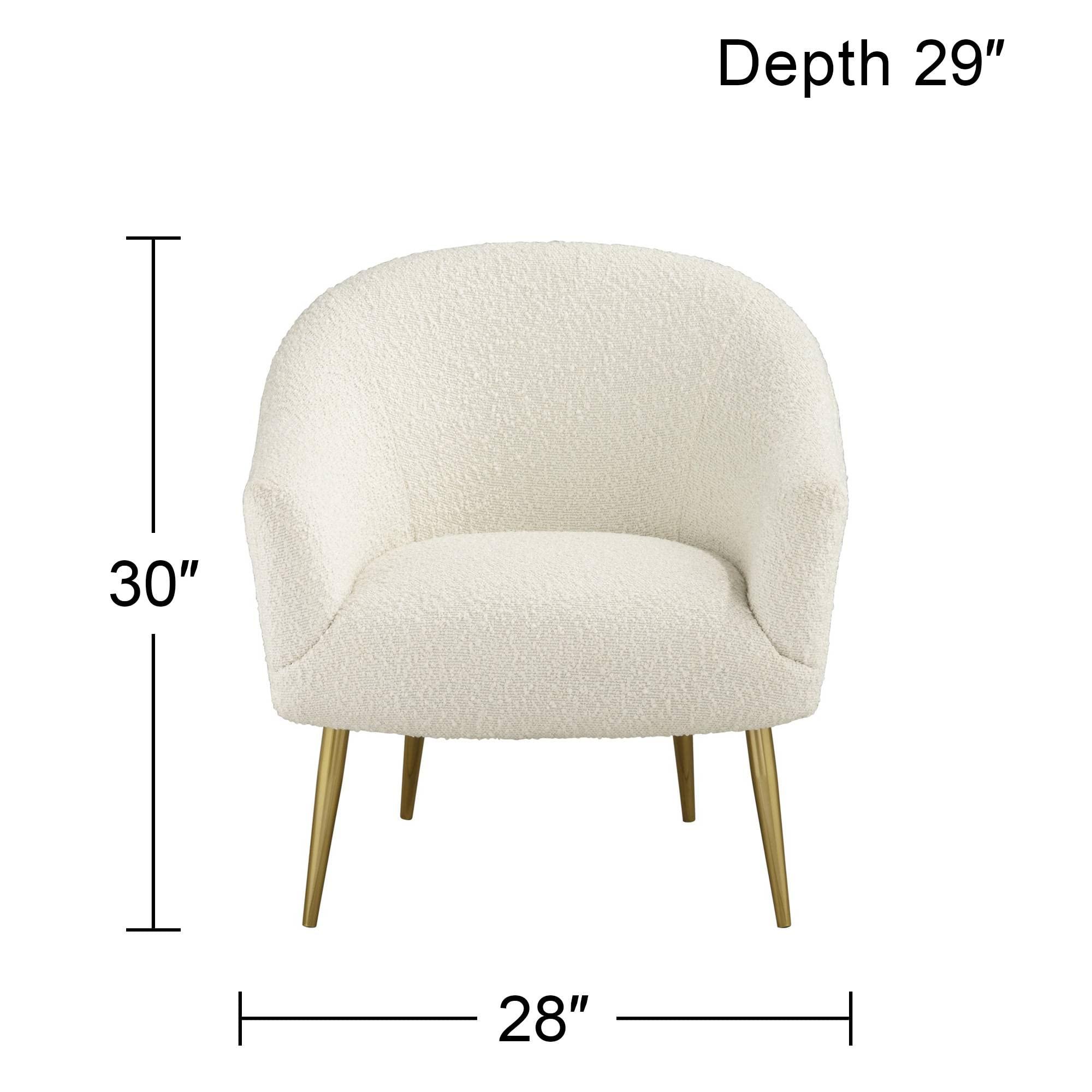 55 Downing Street 55 Downing Street Lina White Sheep Accent Chair with Gold Legs