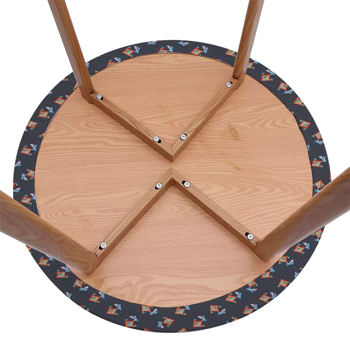 NJZOXR NJZOXR Tablecloth Toppers for Round Tables Waterproof Oil Proof Table Cloth Wipe Clean Table Cover for Indoor and Outdoor Bullseye Rhombuses Nursery Fits up 45\"-50\" Diameter Tables