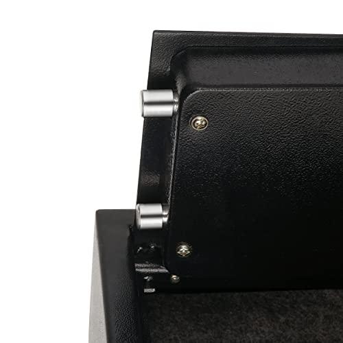 Paragon Lock & Safe Paragon Safes SAFES 7730 Digital Security Drawer Safe with 2 Keys Solid Steel Lockbox for Drawer, Closet, or Vehicle (Dark Gray), 83-DT5914