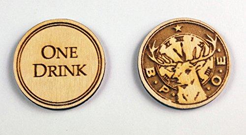 LightSpeed Rick 250 Wooden Custom Drink Tokens - Laser Engraved
