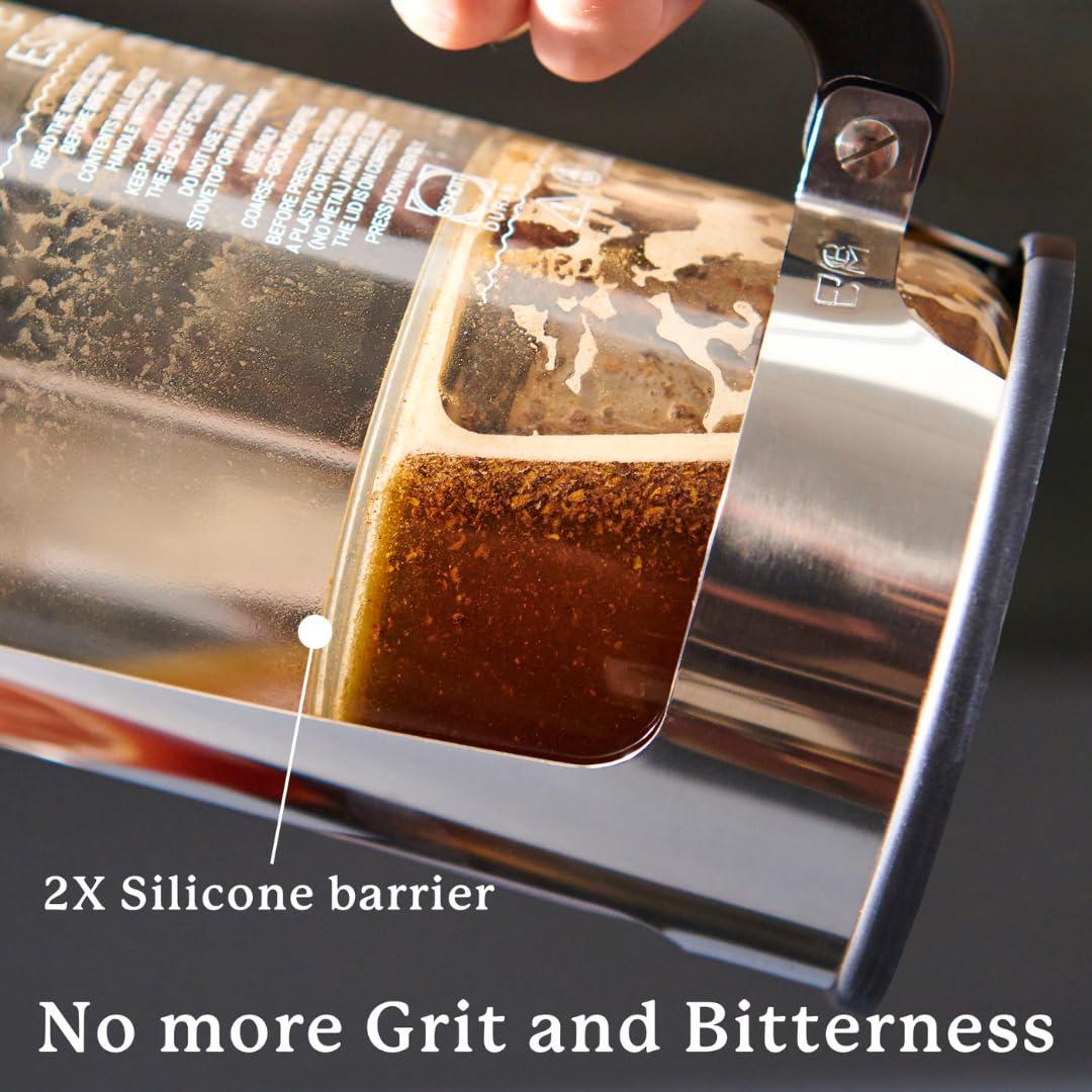 ESPRO ESPRO P7 French Press Coffee Maker - Double-Walled Stainless Steel Insulated with Micro-Filter, 18 Ounces, Matte Black