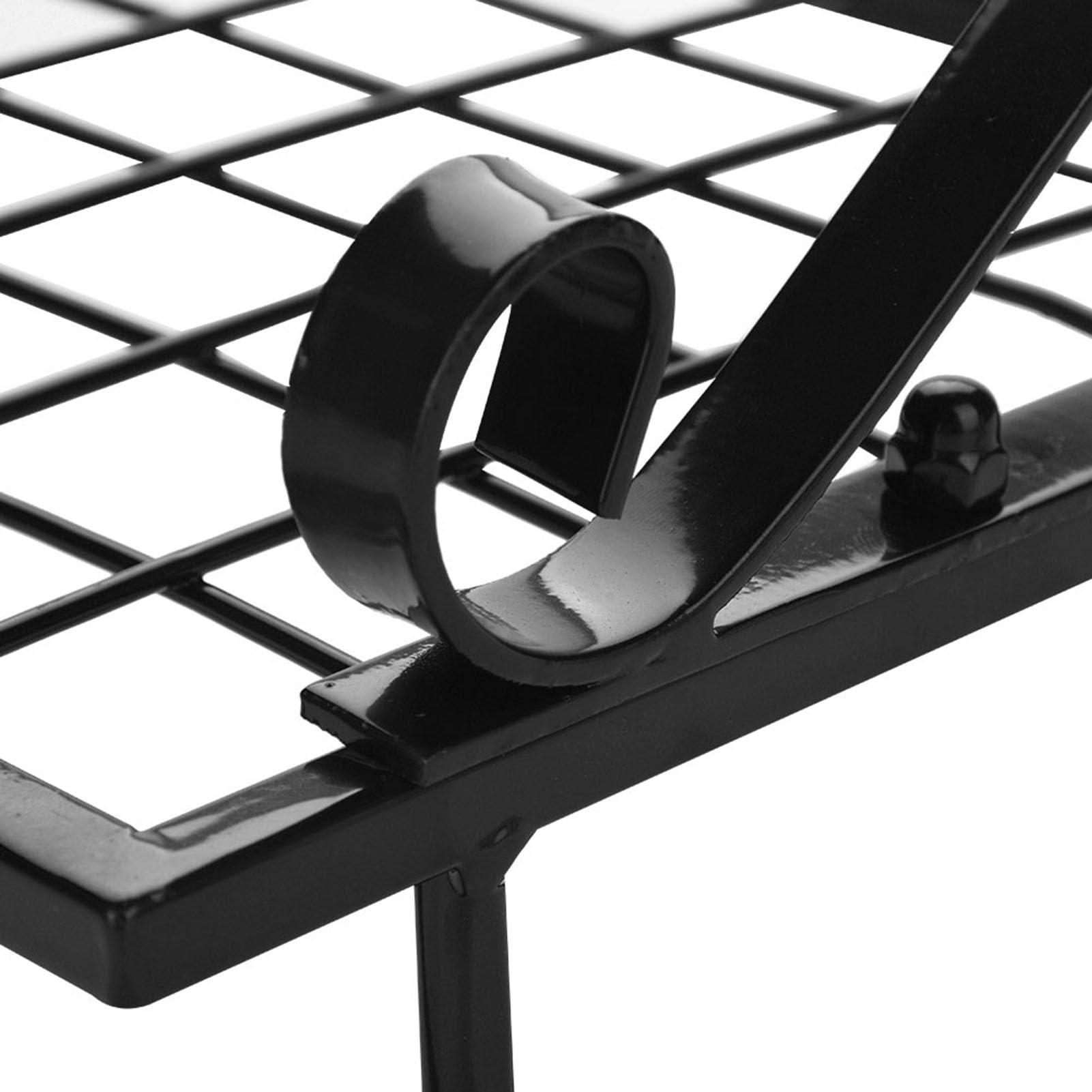 MOUMOUTEN MOUMOUTEN Metal Hanging Pan Pot Rack, Black Wall Mounted Portable with 10 Hook Holder Easy Installation Kitchen Storage Organizer for Kitchen (45CM)