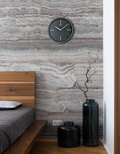 SEIKO SEIKO Felix Non Ticking Wall Clock, Black, 13 Inch