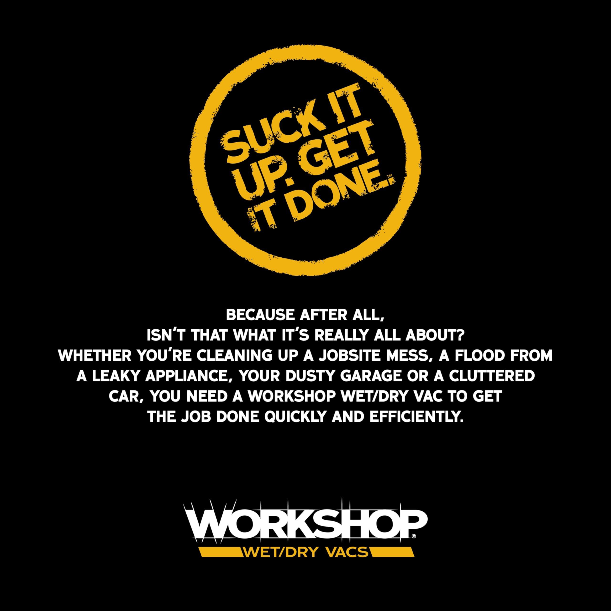 WORKSHOP Wet/Dry Vacs WORKSHOP Wet/Dry Vacs Vacuum Accessories WS25051A Gutter Cleaning Kit for Wet Dry Vacuum Cleaners, 2-1/2-Inch Wet/Dry Shop Vacuum Attachments Designed For Cleaning and Blowing Debris from Gutters