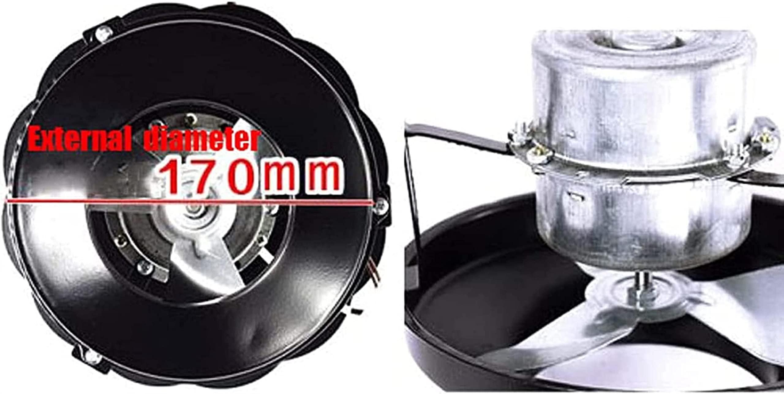 BTURYT BTURYT Chimney Fan Chimney Smoke Evacuator, 50W/60W/100W Fireplace Exhaust Fan Flue Fan Chimney Draft Inducer Chimney Exhaust Fan for Fireplace(Black)