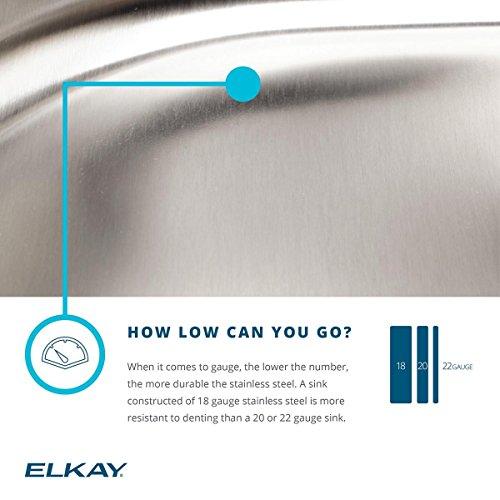Elkay Elkay ELUHAD211550PD Lustertone Classic Single Bowl Undermount Stainless Steel ADA Sink with Perfect Drain