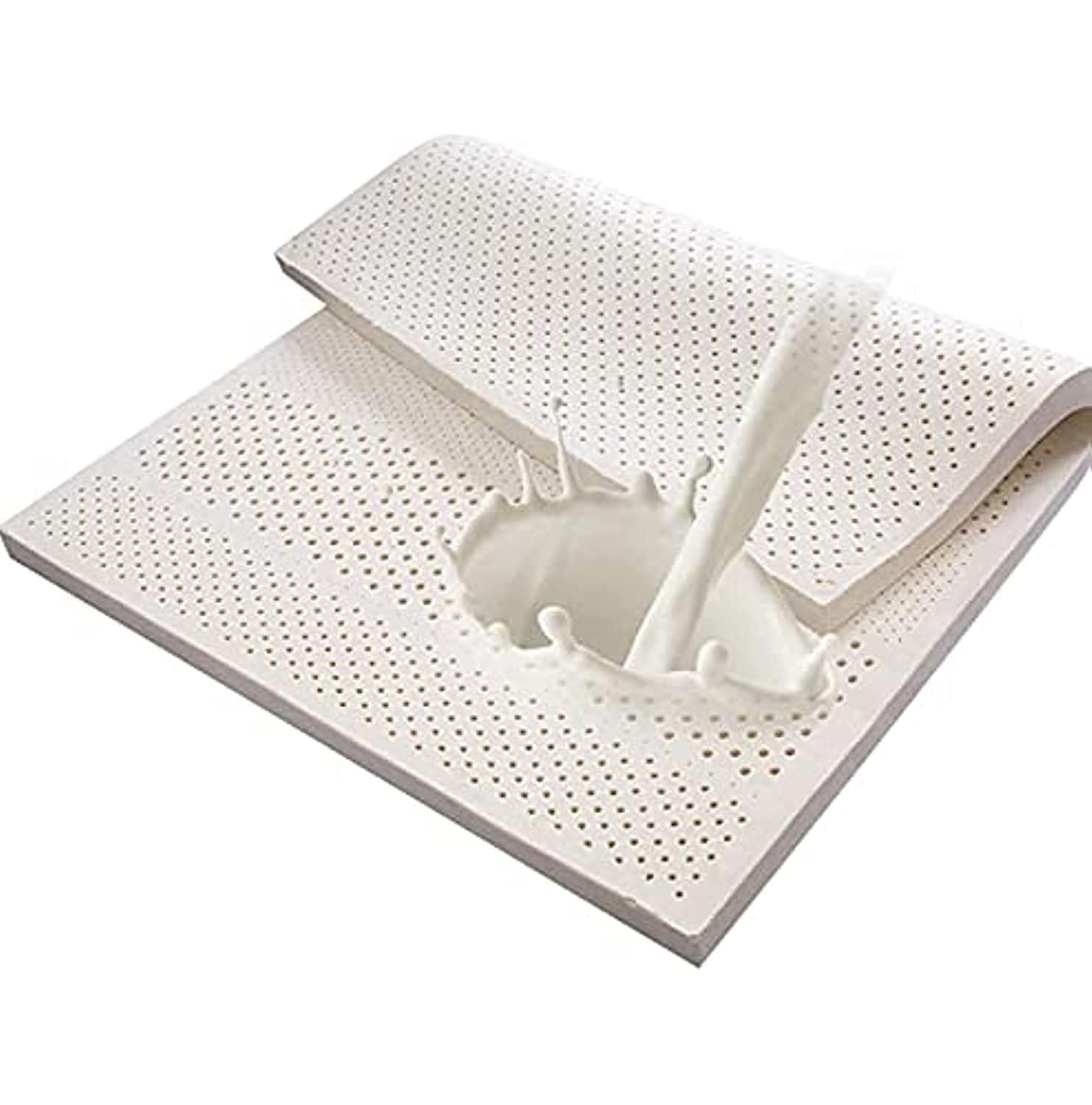 KLUFO KLUFO 100% Natural Latex Mattress Topper,1 Inch Medium Firm,Pressure Relief for Back Pain,Breathable and Comfortable,Durable and Not Easy to Collapse,Memory Foam Mattress Topper 140x200cm(55x79in)