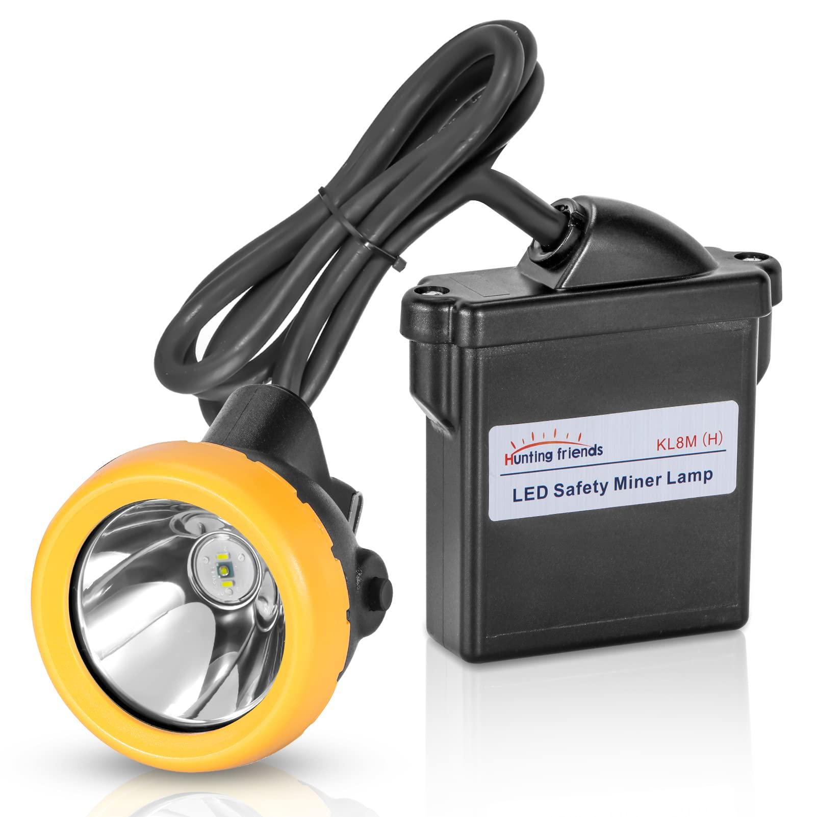 Hunting friends Hunting friends Superbright Safety Mining Light, High Lumens Led Mine Headlight, Reachargable Headlamp Hard Hat Explosion-Proof Waterproof Cap Lamp for Mining Hunting Fishing