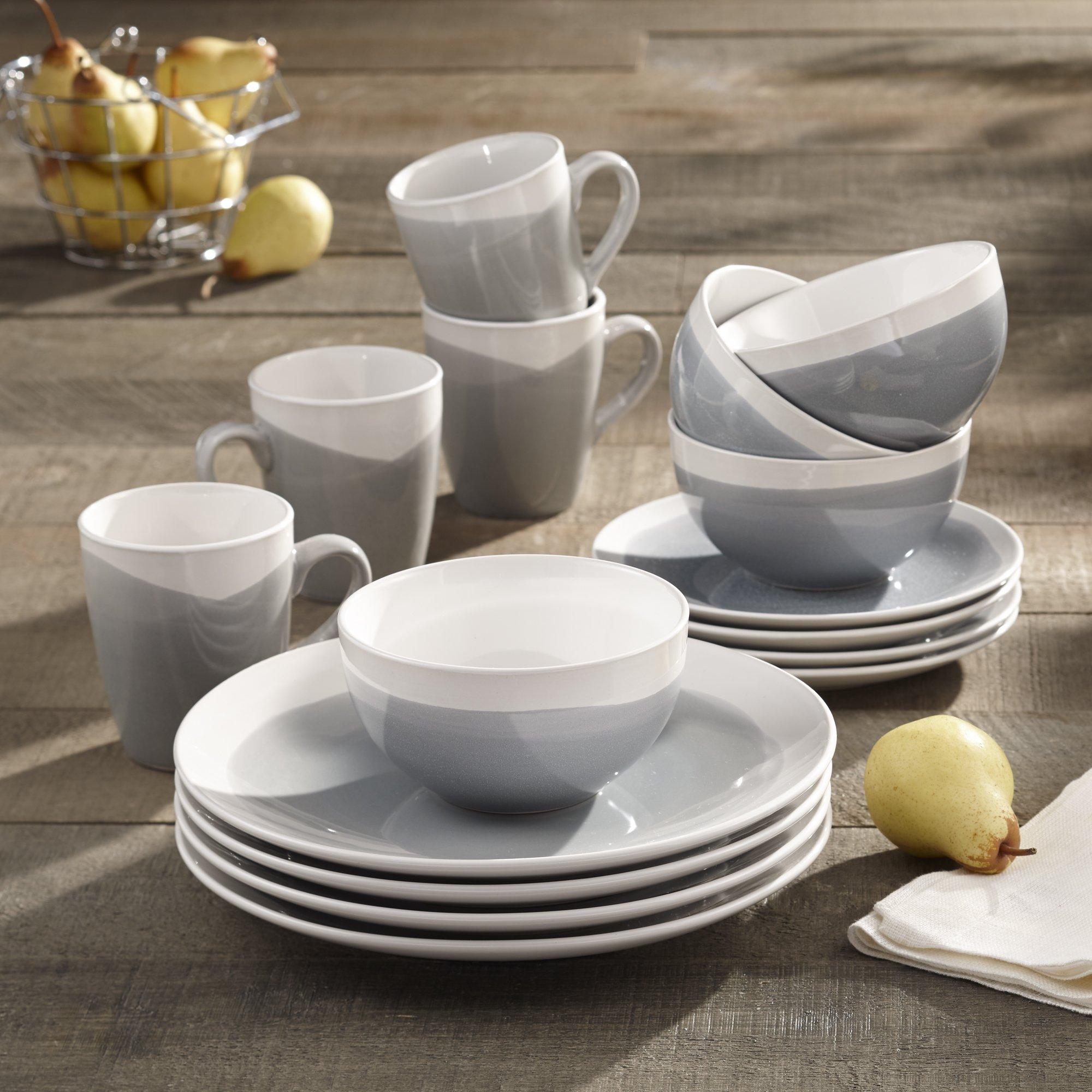 American Atelier American Atelier Dinnerware Set (Blue/Gray), 10.5x10.5\"