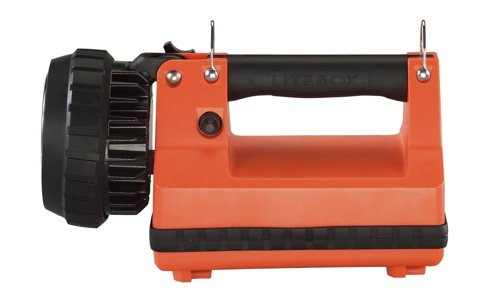 Streamlight Streamlight 45851 E-Spot LiteBox 1500-Lumen 110000 Candela Rechargeable Spot Beam Lantern with AC/DC Charging, Heavy Duty Shoulder Strap, and Mounting Rack, Orange