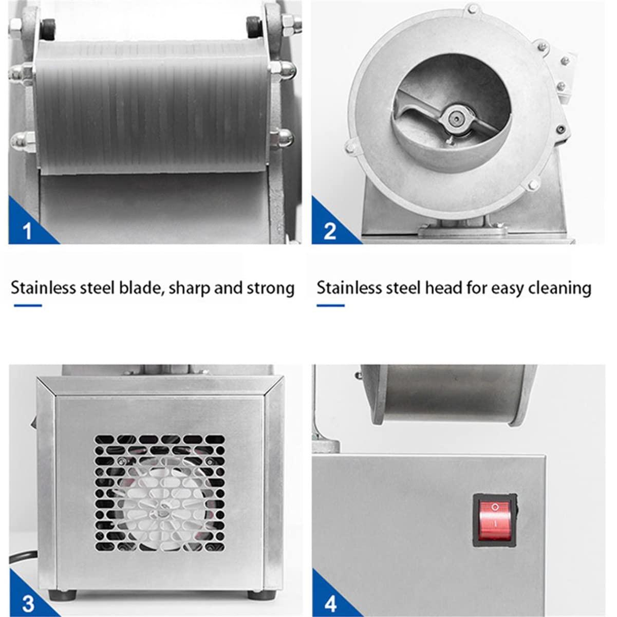 HENGMA Electric Food Shredder,Multi-function Vegetable Cutting Machine Automatic Vegetable Cutter Machine Commercial Electric Potato Slicer Shredder 13KG,23X30X44cm