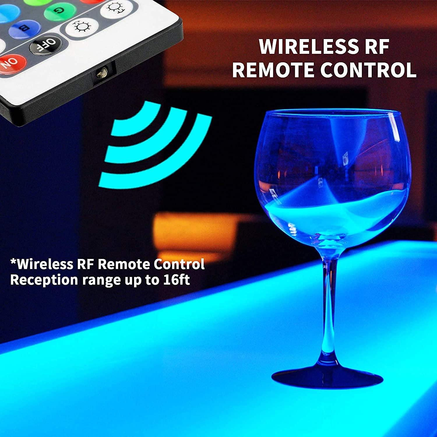 TOYOCC TOYOCC Bottle Display Stand Bar Liquor Liquor Bottle Display Shelf Home Cimmercial Bar Illuminated Wine Bottles Shelves Stand with Led Color Changing Remote Control Drinks