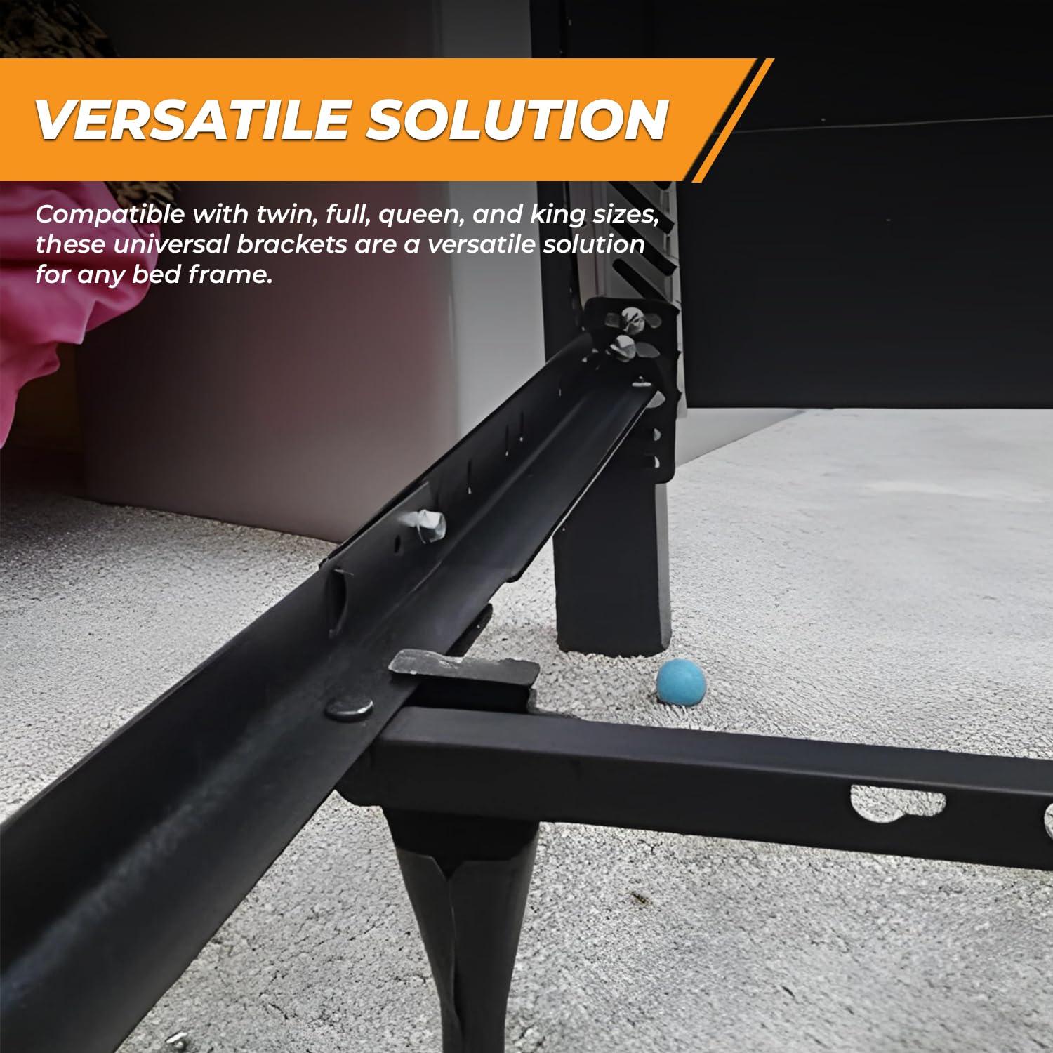 Kings Brand Furniture Kings Brand Furniture - Bed Frame Footboard Extension Brackets (Set of 2) Easy to Assemble, Compatible with Twin, Full, Queen, and King Sizes