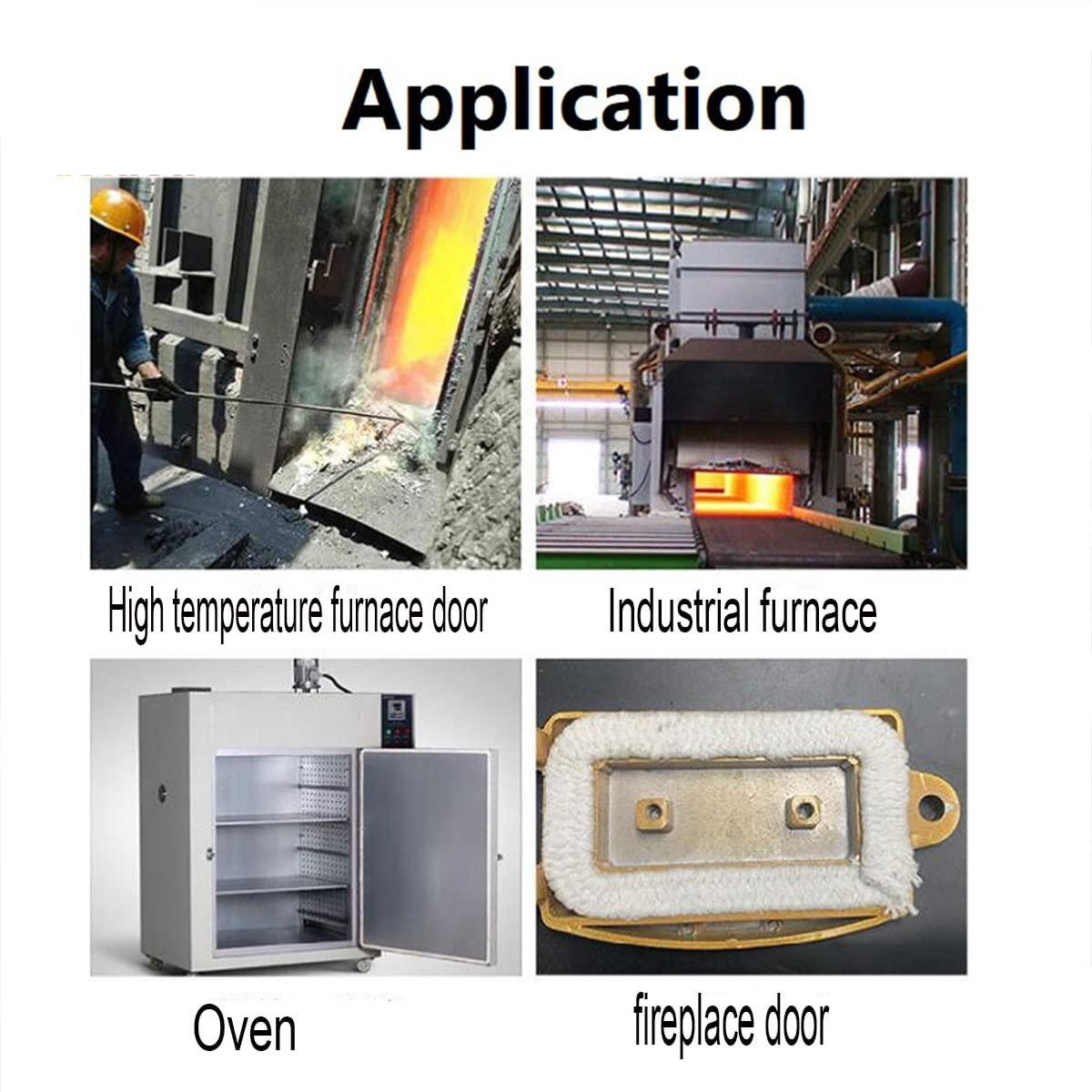 FANGHUOCL FANGHUOTC Ceramic Fiber Square Rope, High Temperature Seal for Stove Boiler Furnace Oven Kiln Door Gasket Length 10M,Diameter 20 mm