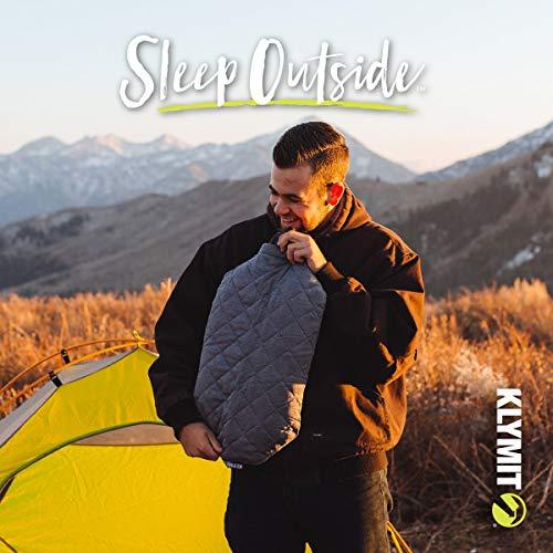 Klymit Klymit Luxe Travel Pillow, Lightweight Inflatable Hybrid Airplane, Backpacking, Hammock, and Camping Pillow, Grey