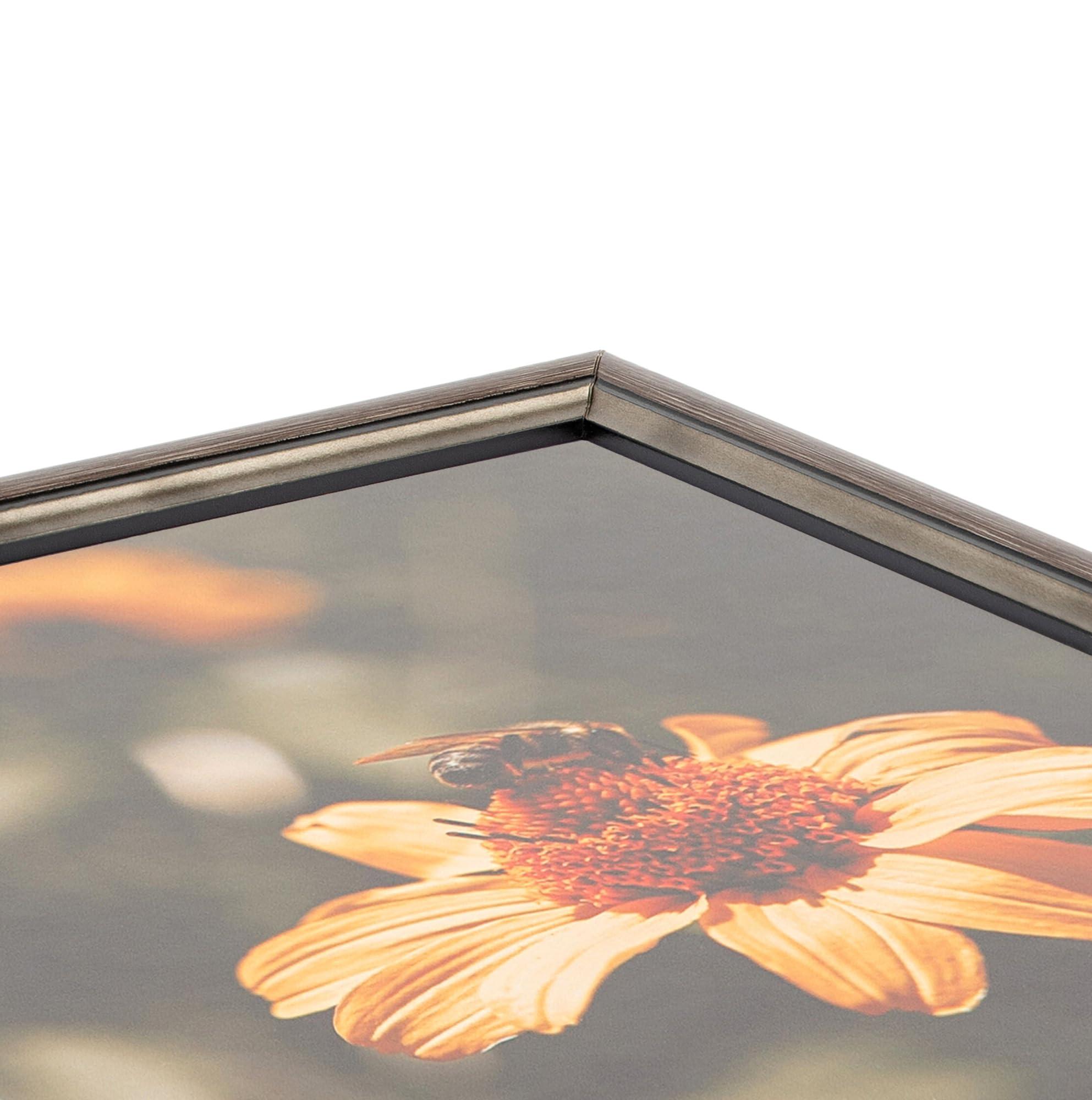 ArtToFrames ArtToFrames 14x40 Inch Gray Picture Frame, This 1.25 Inch Custom MDF Poster Frame is Grey and Black, Great for Your Art or Photos - Comes with Economy Acrylic