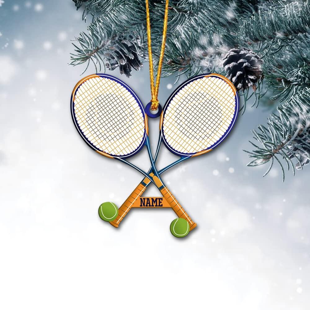 My4gifts Personalized Tennis Ornament, Personalized Girl Boy Tennis Player Christmas Acrylic 2D Flat Ornament, Gifts for Tennis Lovers, Tennis Player, Tennis Christmas Ornament Christmas Tree Decor7