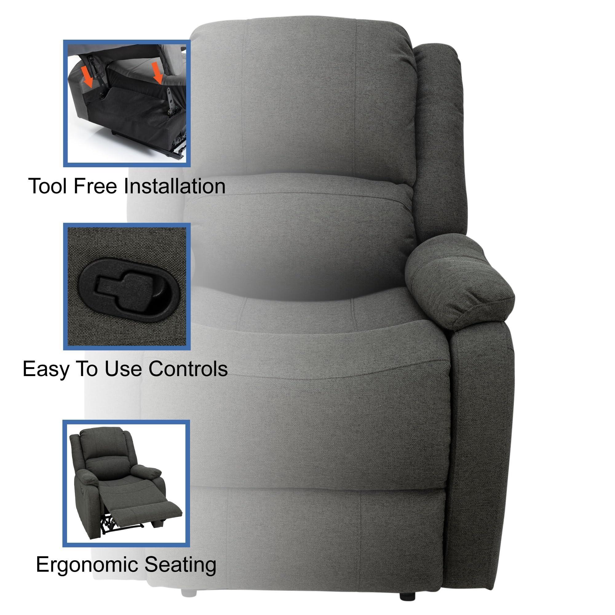 RecPro RecPro Charles Collection | 30\" Zero Wall RV Recliner | Wall Hugger Recliner | RV Living Room (Slideout) Chair | RV Furniture | RV Chair | Cloth (Fossil, 1 Chair)
