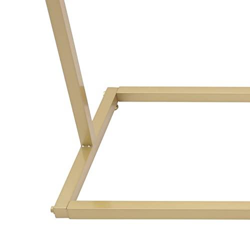 kunghei kunghei 59 Inch Hanging Clothes Rack Metal Garment Rack for Home or Boutique Clothing Store Retail Display Rack, Heavy Duty Gold Clothing Rack Closet Hanging Rod Storage Bar Floor Standing