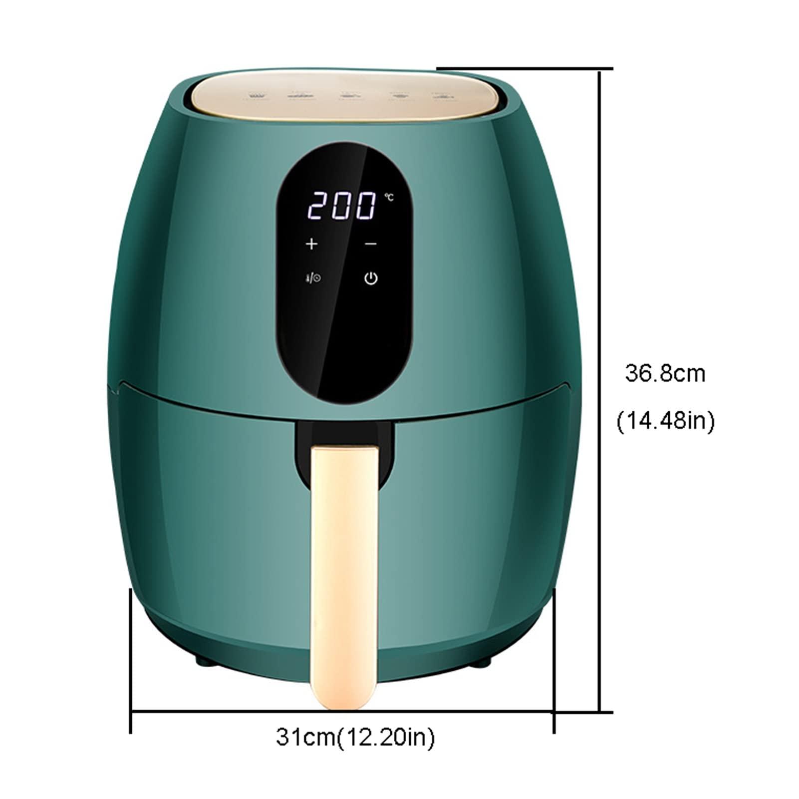 AJIEYMXD AJIEYMXD Home Air Fryer, LCD Touch Screen Panel, Fast Low Fat Cooking Electric Oven, Easy Clean, 6.5L, Dark Green needed Efficency