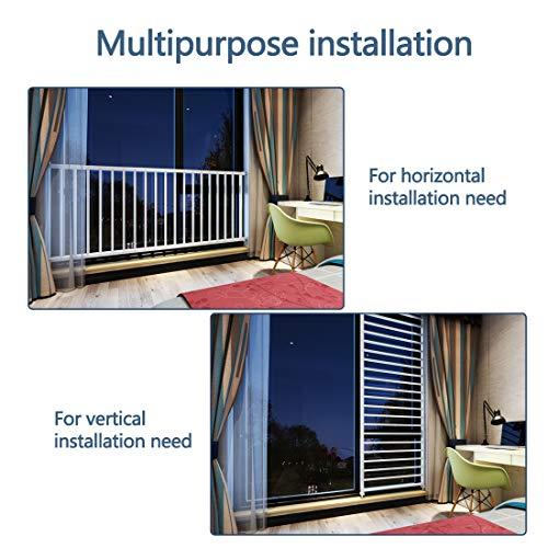 Fairy Baby Window Guards for Children, Adjustable Wide Child Safety Window Guard Prevents Accidental Falls, Home Security Childproof Interior Bar Guard for Windows Wide 36.22" - 61.41"(2 Panels)