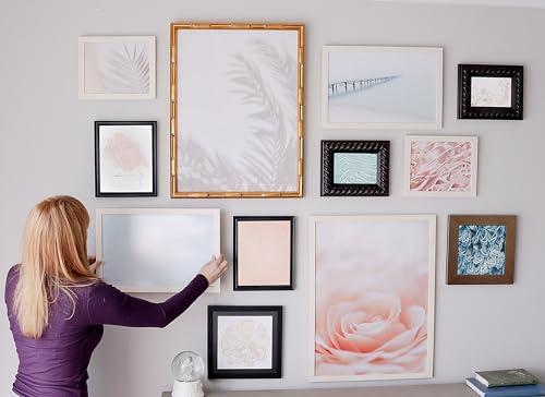 CountryArtHouse CountryArtHouse 43x15 Frame White Wash Solid Wood Picture Frame | 0.8125 Inch Moulding Width | Includes UV Acrylic Plexiglass, Acid Free Foam Board Backing and Hanging Hardware