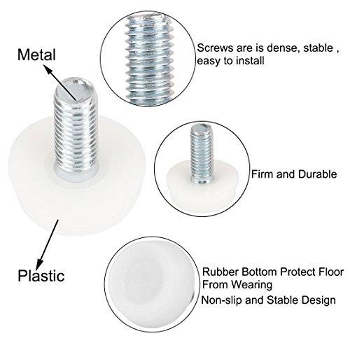 uxcell uxcell Furniture Cabinet Screw On Leveling Glide Foot M8 x 20mm Thread 20 Pcs