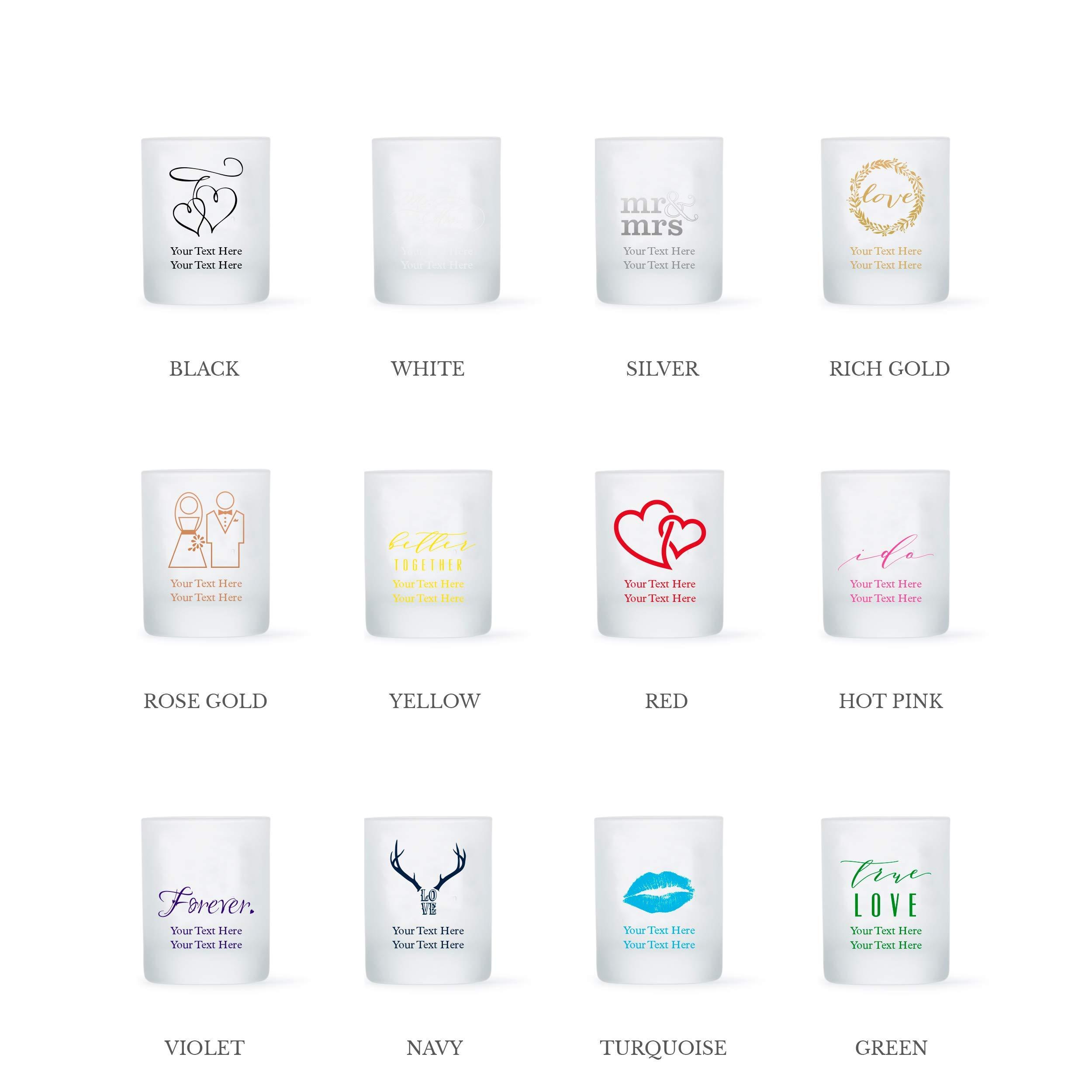 WEDDINGSTAR WEDDINGSTAR Personalized 3oz Frosted Shot Glass Customizable Full Color Print - 48 pack