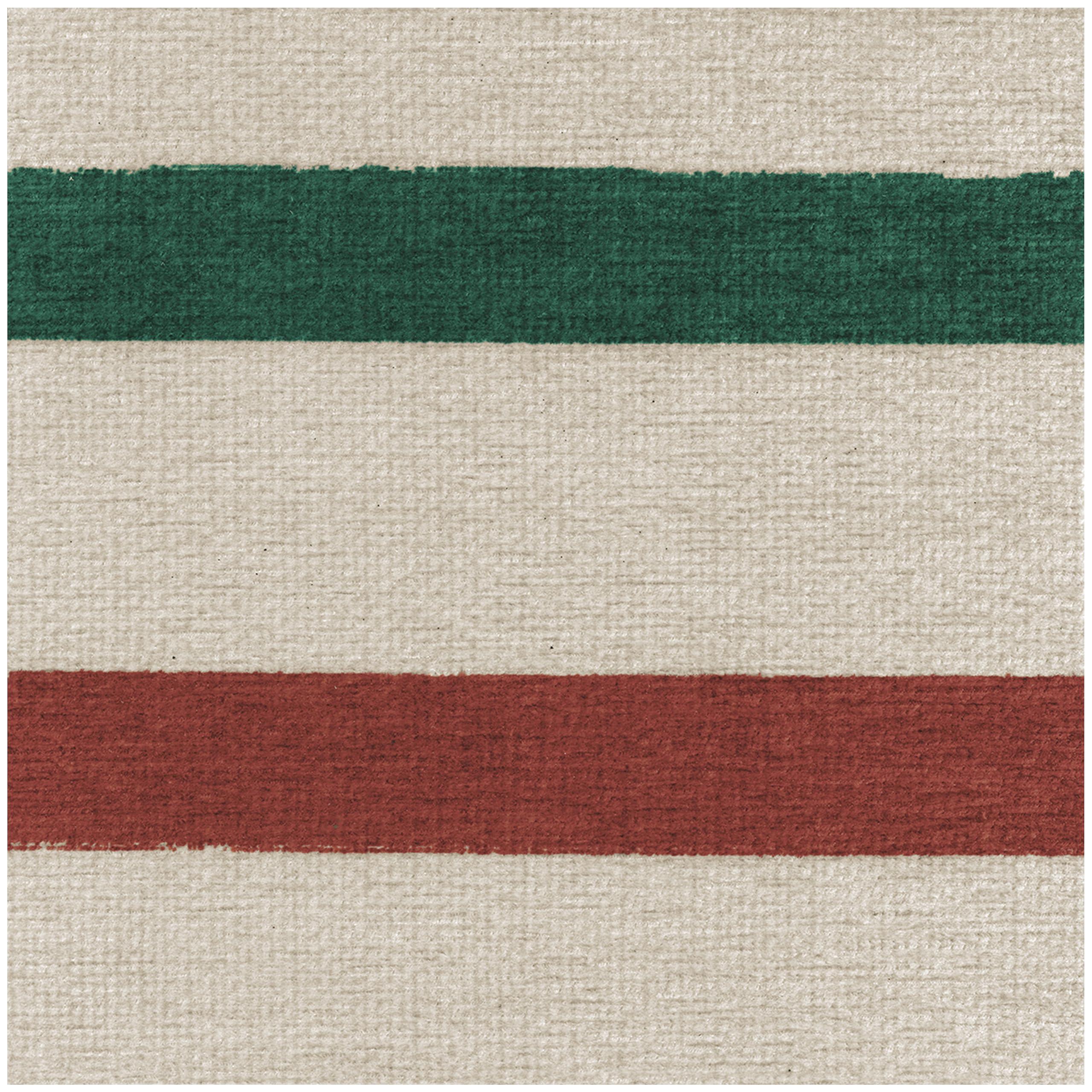 RUGGABLE Ruggable Washable 8x10 Large Area Rug, Hudson Stripe Red & Green, Premium Christmas Rugs for Living Room, Bedroom, Kitchen, Office, Classroom with Gripper Non Slip Pad, Hudson Stripe Red & Green