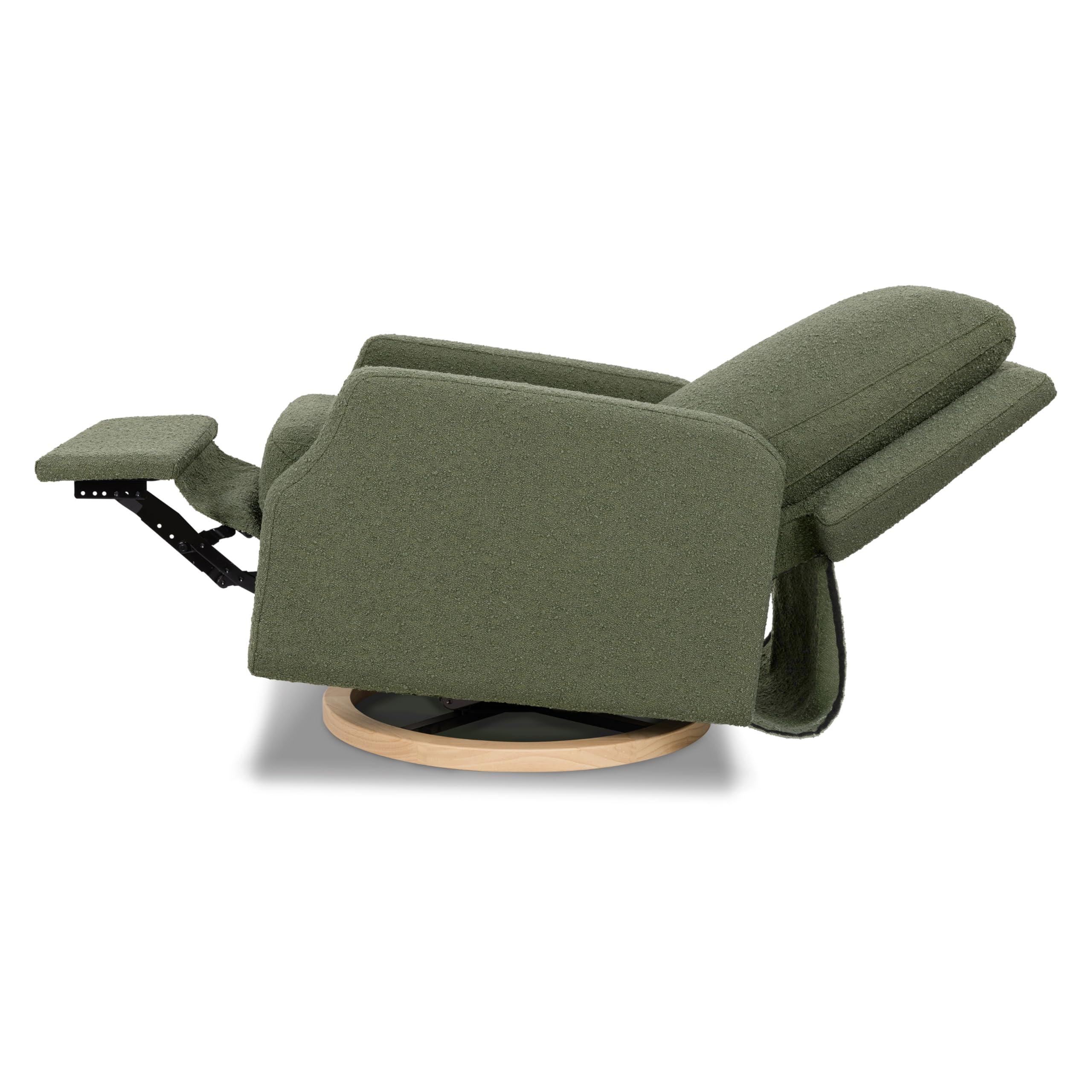 NAMESAKE Namesake Crewe Glider Recliner Nursery Chair - GREENGUARD Gold & Certi-PUR US Certified, Ultra Cozy 360 Swivel Rocker Recliner, Versatile Glider Rocking Chair for Nursery & Living Room - Olive Boucle