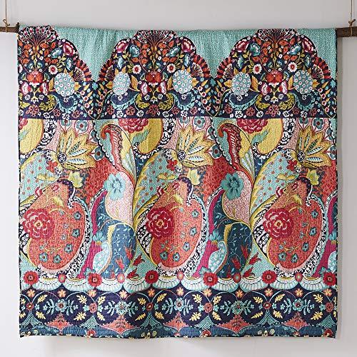 Levtex Home Levtex Home - Jules Quilt Set - Twin/Twin XL Quilt (68x86in.) + One Standard Pillow Sham (26x20in.) - Bohemian - Teal, Orange, Yellow, Green, Blue, Red, Black - Reversible - Cotton Fabric