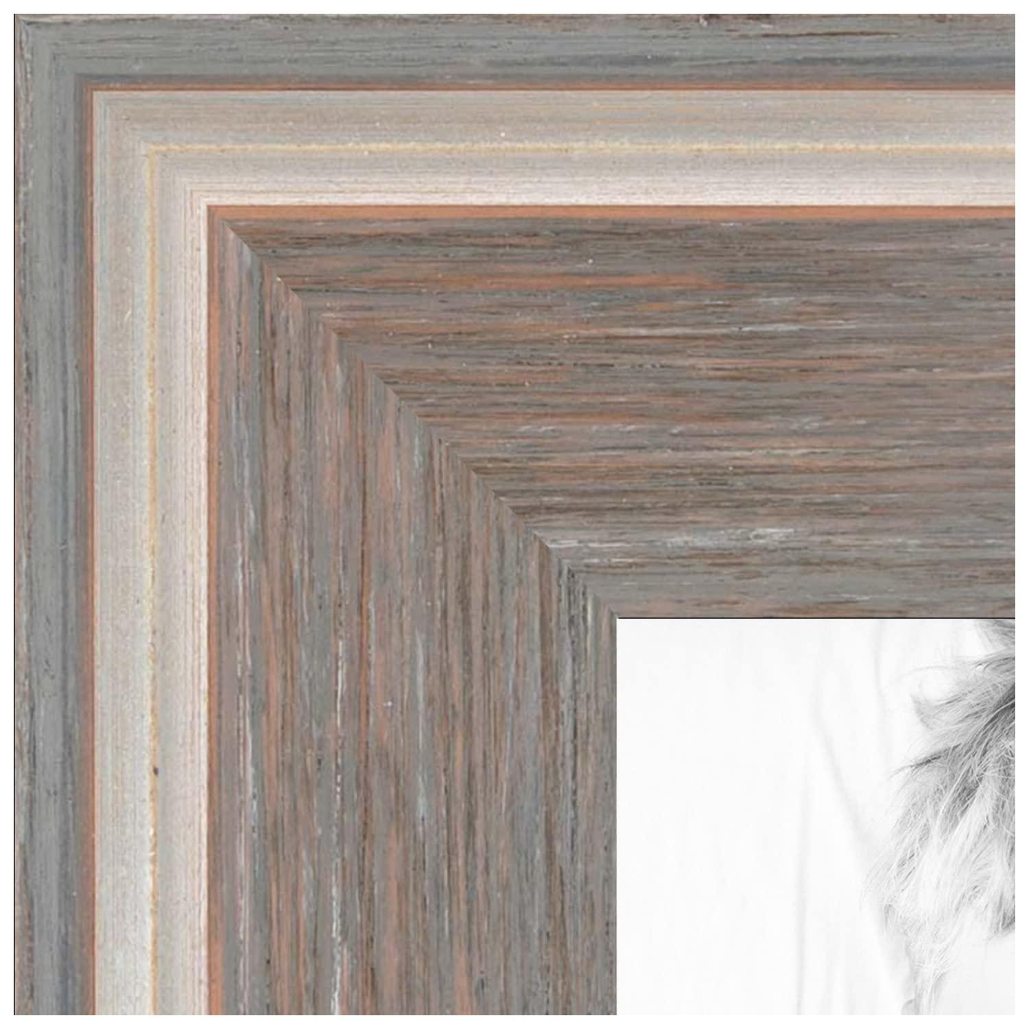 ArtToFrames ArtToFrames 17x20 Inch Gray Picture Frame, This 1.25 Inch Custom Wood Poster Frame is Contrast Light Grey - Comes with Economy Acrylic and Corrugated Backing (2WOMD11215-17x20)