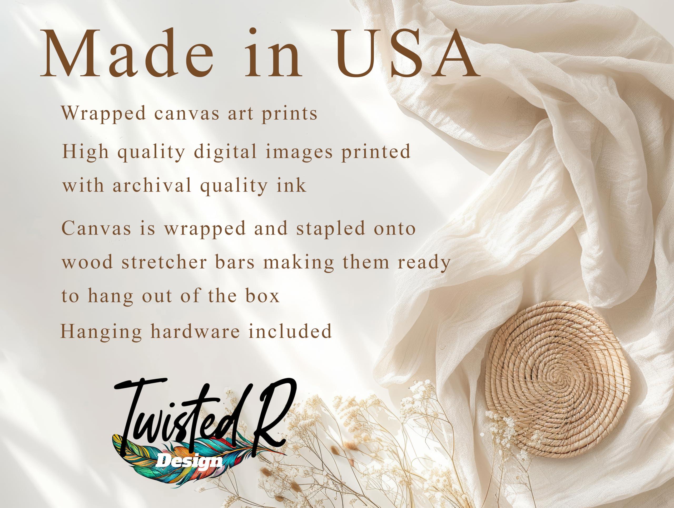 Twisted R Design 11x14 Landscape Wall Art Canvas Print (Midnight Mountains)