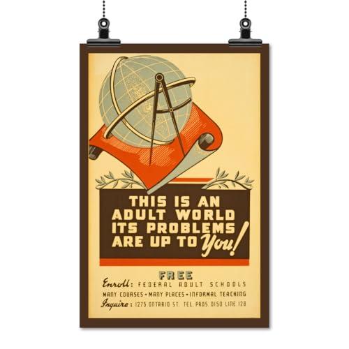 ClassicPix ClassicPix Photo Print 11x17: This Is An Adult World, Its Problems Are Up To You! Free : Enroll -...