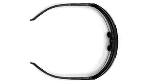 Pyramex Safety Pyramex Onix Plus Safety Eyewear, Clear Anti-Fog Lens 3.0 Ir Filter Flip Lens With Black Frame