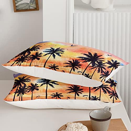 Axolotl Axolotl Beach Ocean Comforter Set Full,Coastal Beach Themed Bedding Set with Palm Trees Parachute for Girls Boys Kids Teens Adults Bedroom Decor,1 Hawaiian Comforter and 2 Pillowcases,Rainbow