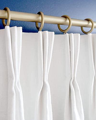 PREETAM COLLACTION Blackout Double Pinch Pleated Window Curtain Panels Luxury Polyester Drapes for Bedroom with Full Blackout with Very Easy Hanging Option via Hook (Chocolate Solid, 84"x84", 1 Panel)