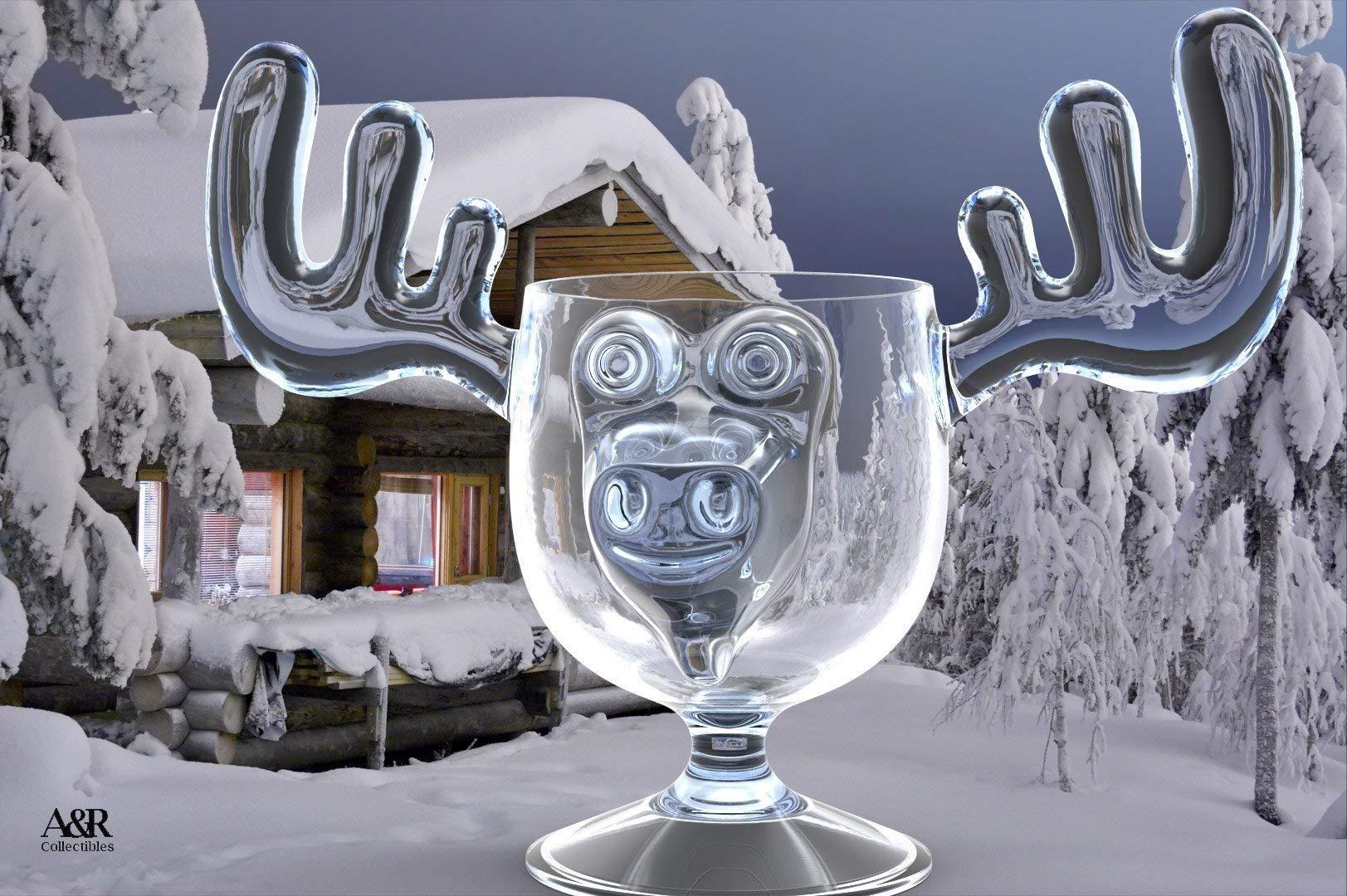 A&R Collectibles A&R Collectibles Christmas Eggnog Moose Mug Single Mug - Acrylic Safer Than Glass 8 oz.