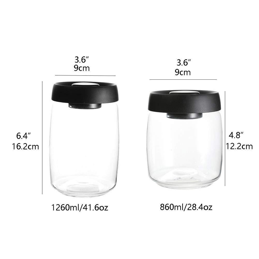 IIPOSAQQ IIPOSAQQ Fresh Box Glass Jars Airtight Food Storage Containers Organization with Lids for Tea Sugar Snack Cereal 4 pcs Storage Bins Airtight (Capacity : 1260mlx4)