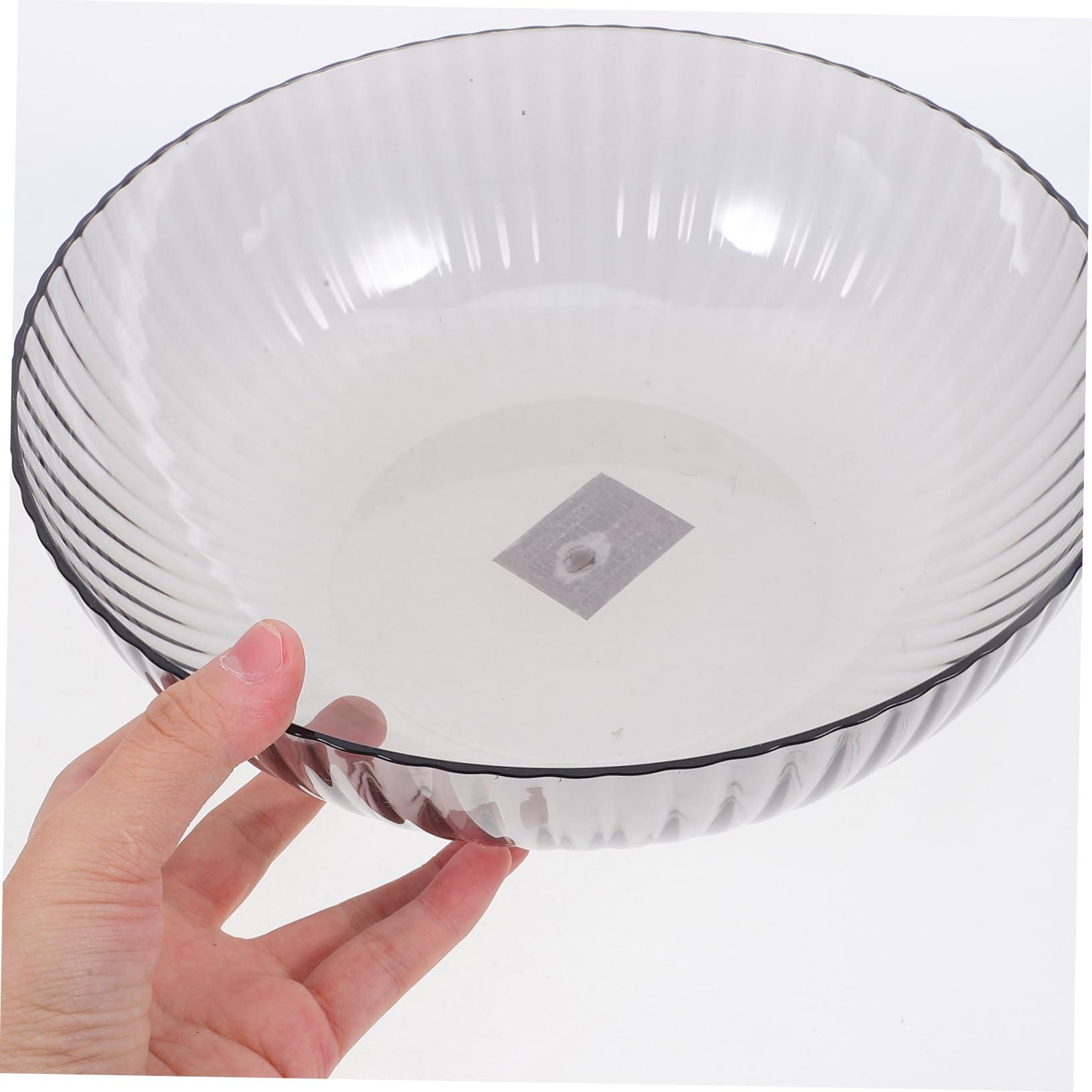 CONGARTENO CONGARTENO Plastic Serving Tray Large Tray Home Serving Tray Fruit Plate Ice Grey Round Outdoor Serving Tray Multi-function