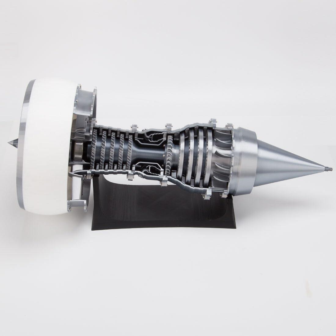 URMODELAND URMODELAND TR900 1/15 Jet Turbofan Turbojet Engine Model Kit for Adults, 3D Printing DIY Turbojet Engine Motor Model Turbofan Aircraft Engine Kit Mechanical Electricity Generator -Finished Version