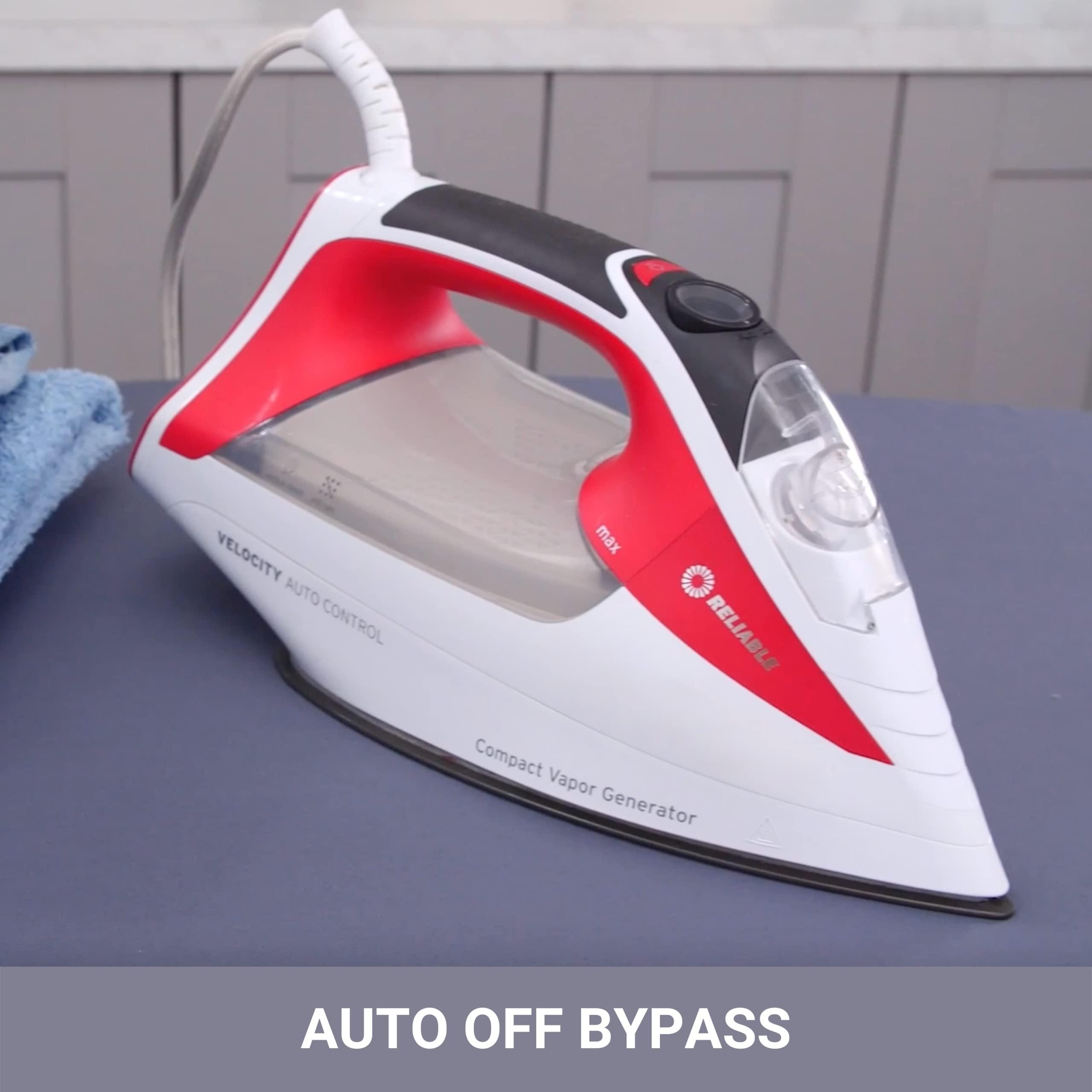 Reliable Reliable Velocity 270IR Steam Iron - Auto Control Compact Vapor Generator with Sensor Technology, Patented Technology for Continuous Steam, Zero Leaks, Perfect Temperature, 8 Programmable Setting